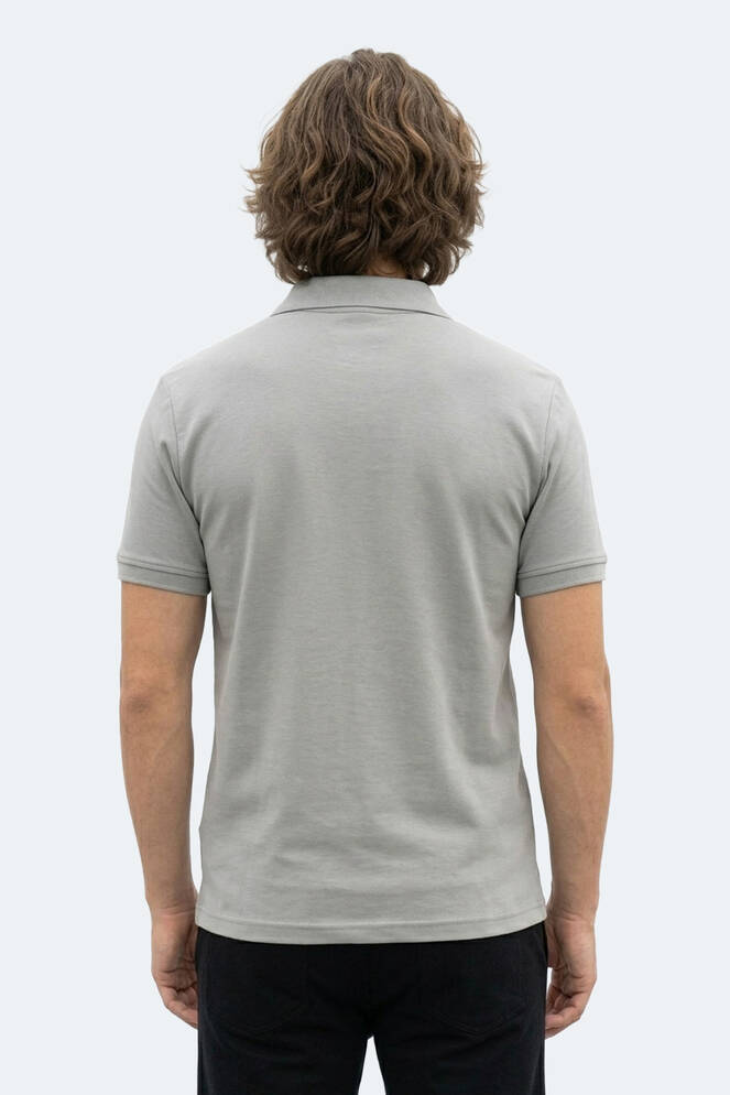 Slazenger ZODIACS Erkek Polo Yaka Gri Tişört