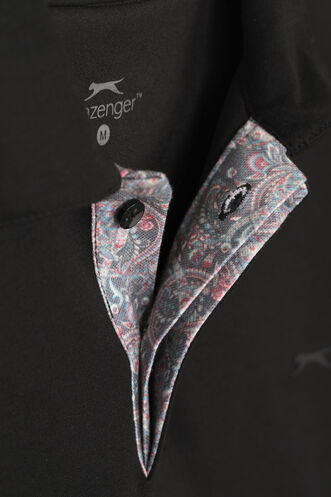 Slazenger ZODIACS Erkek Polo Yaka Siyah Tişört - Thumbnail