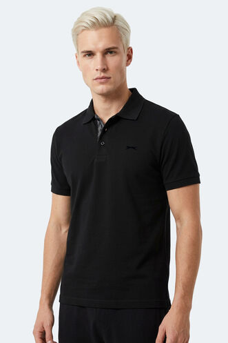 Slazenger ZODIACS Erkek Polo Yaka Siyah Tişört - Thumbnail