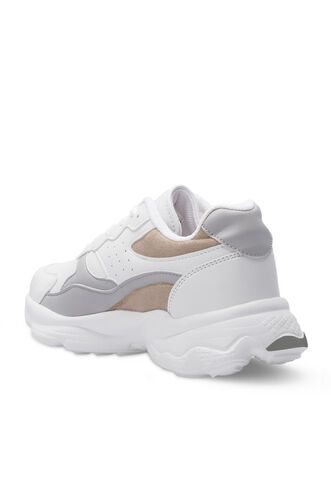 Slazenger ZOLA Kadın Spor Ayakkabısı Beyaz - Gri - Thumbnail