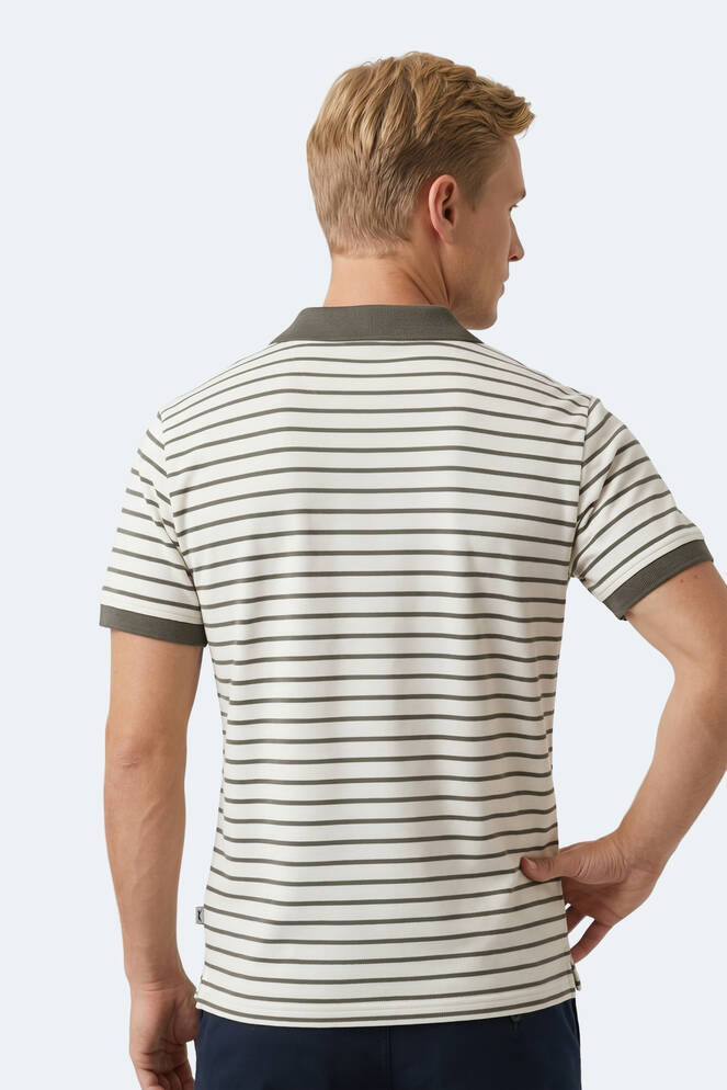 Slazenger ZOLL Erkek Polo Yaka Beyaz / Yeşil Tişört