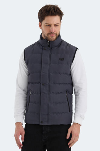 Slazenger - Slazenger ZULA IN Erkek Şişme Gri Yelek