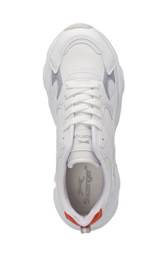 Slazenger ZUSA Kadın Spor Ayakkabısı Beyaz - Turuncu - Thumbnail