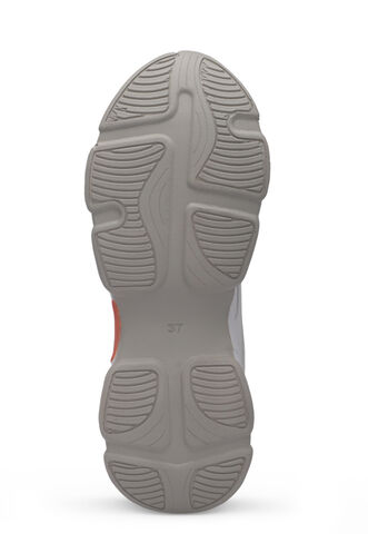 Slazenger ZUSA Kadın Spor Ayakkabısı Beyaz - Turuncu - Thumbnail